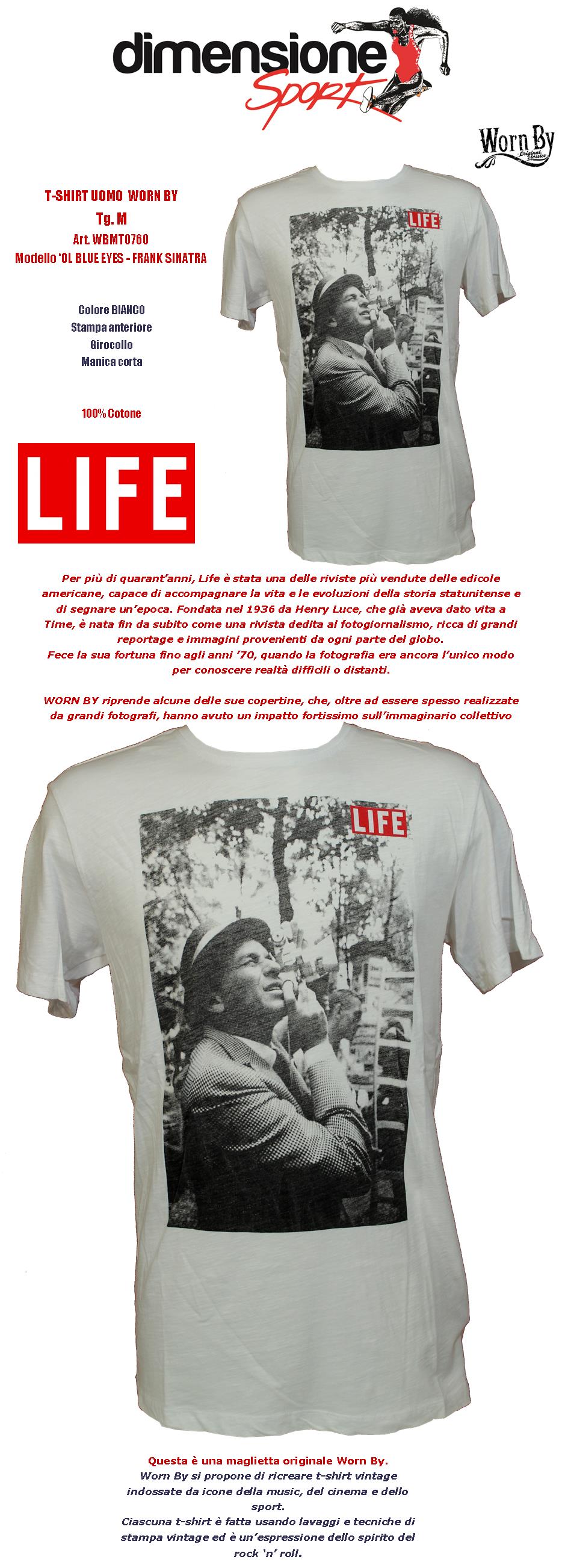 T Shirt Uomo Tg M Frank Sinatra Ol Blue Eyes Album Rivista Life U S A Worn By Ebay